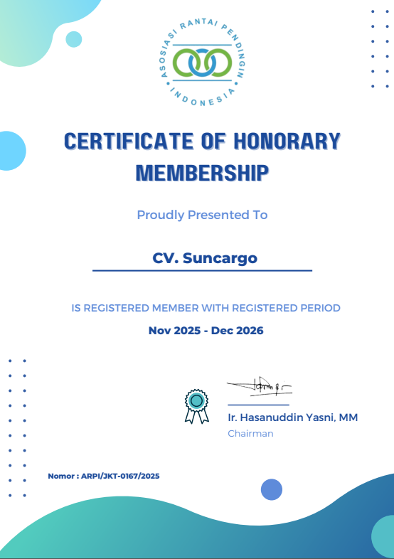 Sertifikat ARPI Suncargo